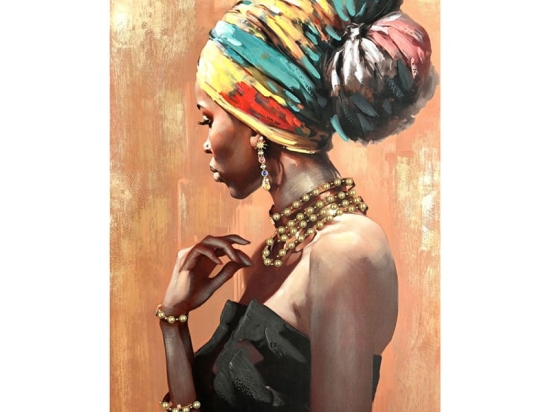 Πίνακας σε καμβά African Inart 80x3x120εκ
