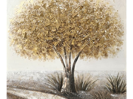 Πίνακας σε καμβά Forestree I Inart 100x3x100εκ