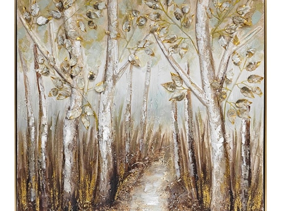 Πίνακας σε καμβά Leambre II Inart 102x4.5x102εκ