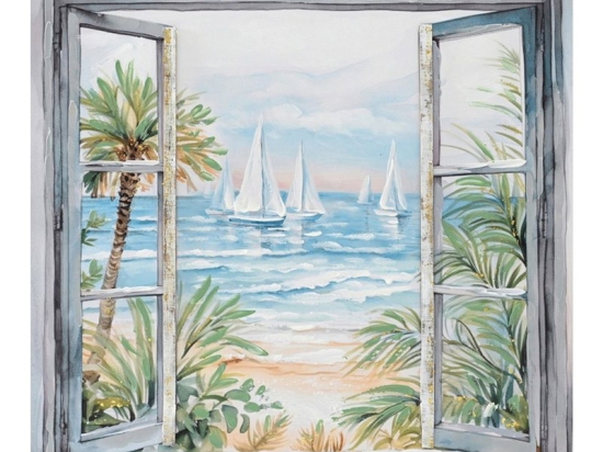 Πίνακας σε καμβά Deive Inart 80x3x80εκ