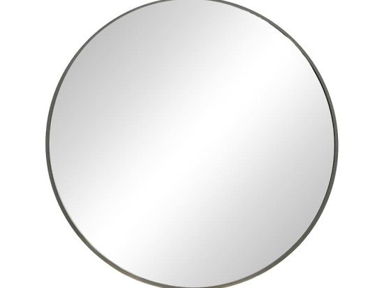 Καθρέπτης Nhaos Inart μαύρο αλουμίνιο Φ60x2.5εκ
