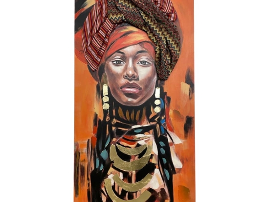 Πίνακας σε καμβά Afro Inart 70x3x140εκ