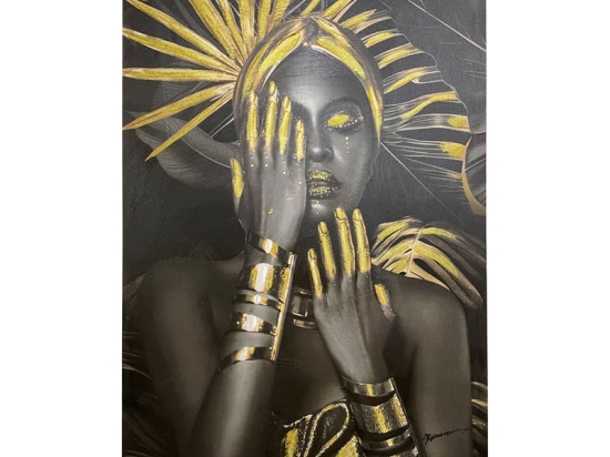 Πίνακας σε καμβά Umone Inart 80x3x120εκ