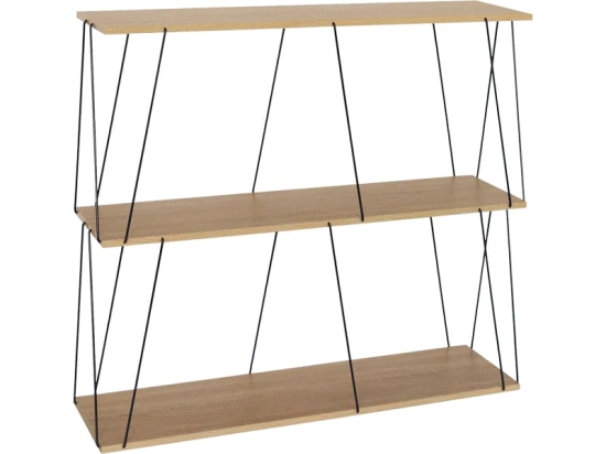 Βοηθητικό τραπέζι-ραφιέρα Tars pakoworld oak-μαύρο 80x30x69.2εκ