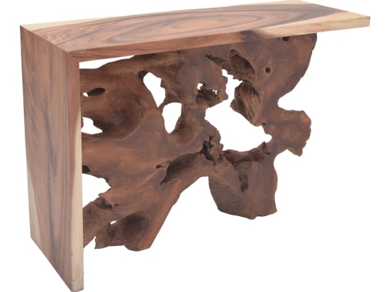 Κονσόλα Jako Inart φυσικό μασίφ ξύλο teak 120x40x80εκ