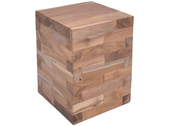 Βοηθητικό τραπέζι Werzy Inart φυσικό μασίφ ξύλο teak 35x35x49εκ