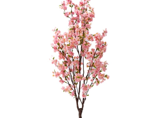Διακοσμητικό φυτό Peach flower I σε γλάστρα Inart ροζ pp Υ170εκ