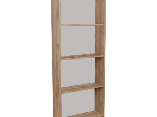 Βιβλιοθήκη Fren pakoworld oak-λευκό μελαμίνης 60x19.5x170εκ