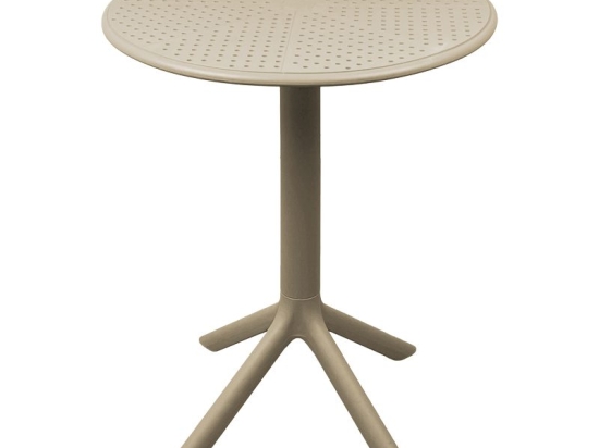 Τραπέζι Merkon pakoworld pp σε cappucino απόχρωση Φ60x75εκ