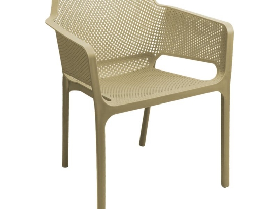 Πολυθρόνα Oviez pakoworld pp σε cappuccino απόχρωση 59x58x79εκ
