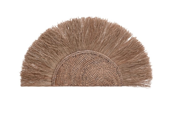 Διακοσμητικό τοίχου Nairone Inart seagrass-abaca σε φυσικό χρώμα 85x105x10εκ