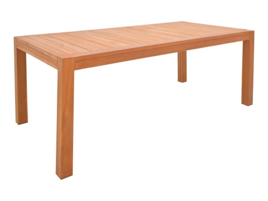 Τραπέζι Vocaly pakoworld teak ξύλο σε φυσική απόχρωση 200x100x75εκ