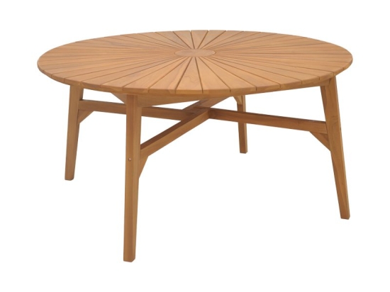 Τραπέζι Colen pakoworld teak ξύλο σε φυσική απόχρωση Φ150x75εκ