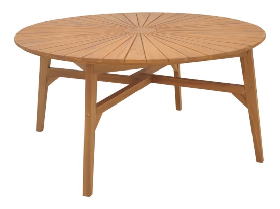 Τραπέζι Colen pakoworld teak ξύλο σε φυσική απόχρωση Φ180x75εκ