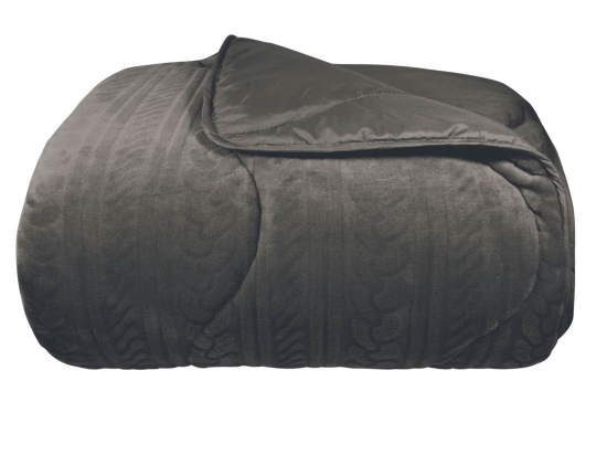 Amo la Casa Κουβερτοπάπλωμα Γούνα 450 gsm King Size 260X250 - Treccia Ανθρακί