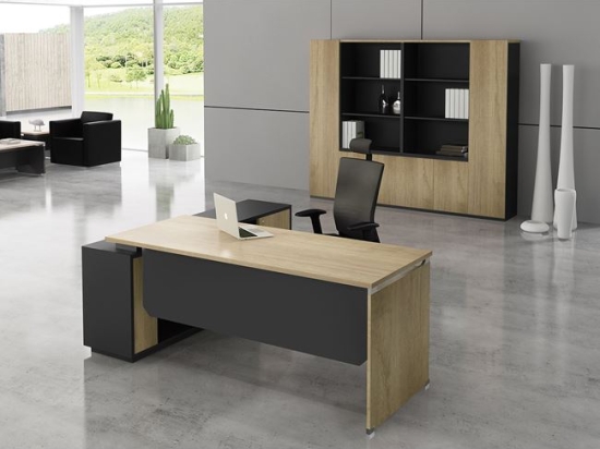 Project γραφείο αριστερή γωνία sonoma με γκρι 180x160x75cm