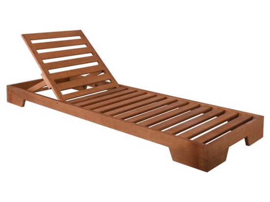 Verano ξαπλώστρα από ξύλο οξυάς 75x213x16 εκ