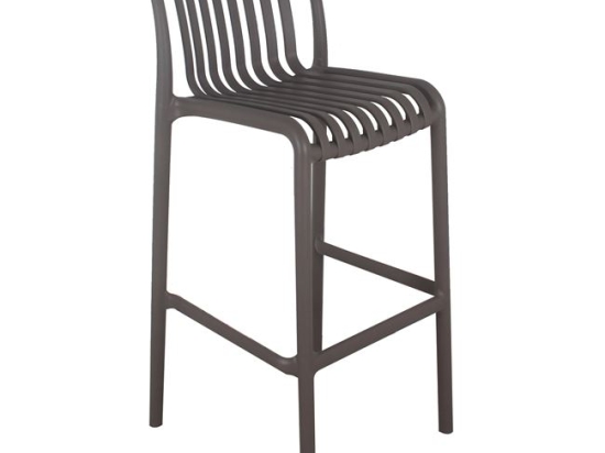 Moda σκαμπό bar στοιβαζόμενη pp mocha 45x49x101 εκ
