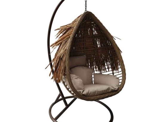 Salsa tropic κρεμαστή πολυθρόνα wicker μπεζ 105x197 εκ