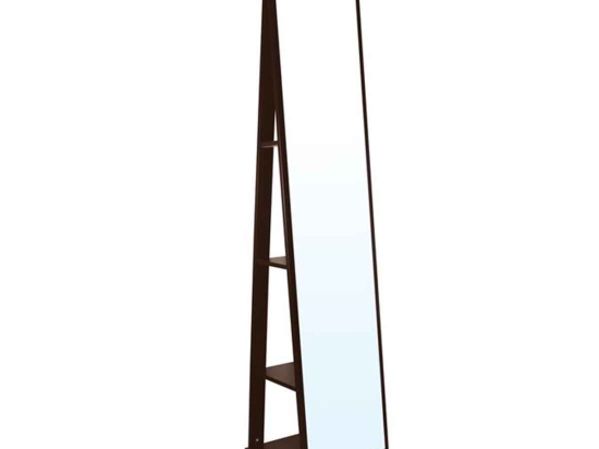 Fisher καρυδί καθρέπτης δαπέδου από ξύλο 39x39x176 εκ
