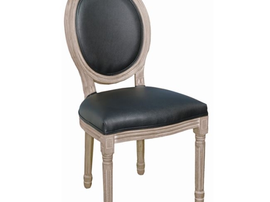 Jameson vintage καρέκλα decape με pu μαύρο 49x55x95 εκ