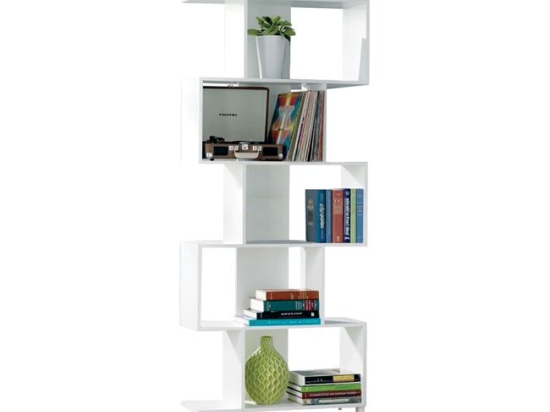 Ross minimal βιβλιοθήκη σε λευκή απόχρωση  70x23x175 εκ