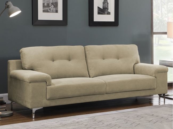 Note καναπές τριθέσιος υφασμάτινος cappuccino 211x89x85 εκ