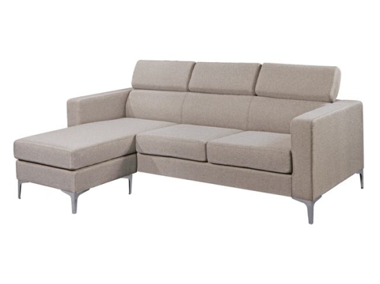 Dover γωνιακός καναπές σε χρώμα cappuccino αναστρέψιμος 198x149x89 εκ