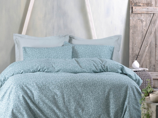 Melrose πράσινο σετ σεντόνια flannel με λάστιχο 165x205 συν 25 εκ 