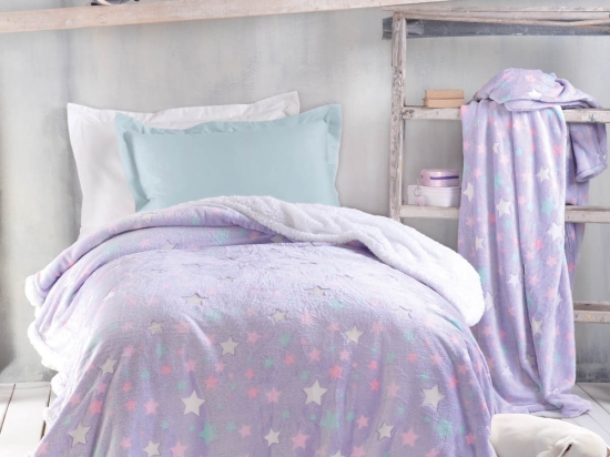 Starday παιδική κουβέρτα flannel fleece που φωσφορίζει στο σκοτάδι 160x220 εκ