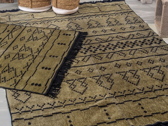 Peru μπεζ χαλάκι βαμβακερό 90x150 εκ
