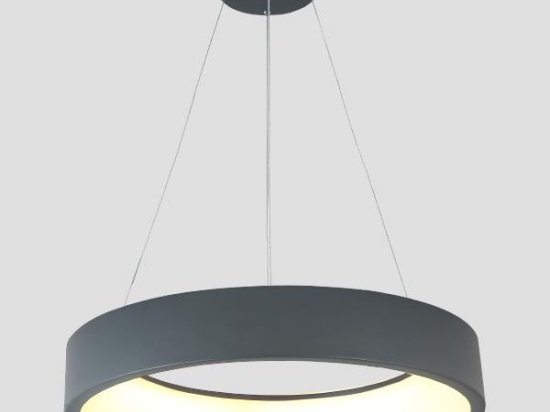 Γκρι φωτιστικό κρεμαστό led στρογγυλό 45x150 εκ