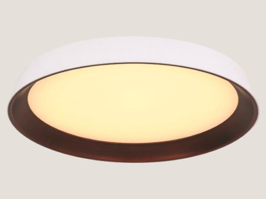 Λευκή μπρονζέ πλαφονιέρα μεταλλική led 70x10 εκ