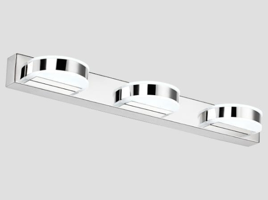 Φωτιστικό μπάνιου led οβάλ νίκελ μεταλλικό 50x10 εκ