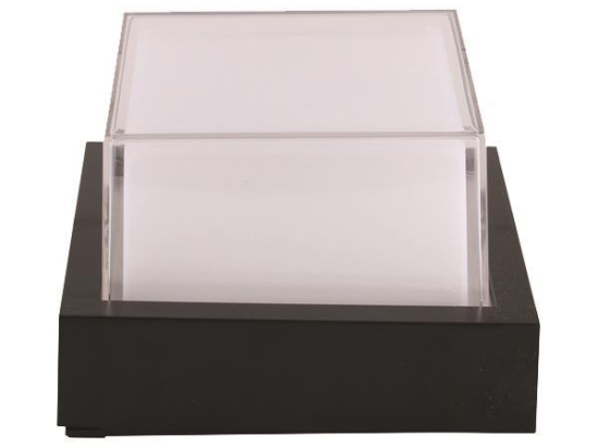Απλίκα τοίχου τετράγωνη led pro ip65 μαύρη αλουμινίου 16x10 εκ