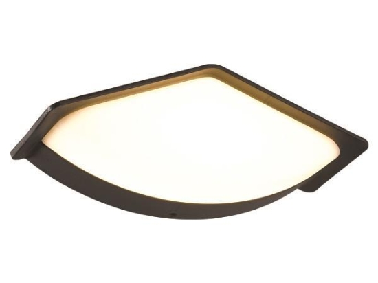 Απλίκα τοίχου οβάλ led pro ip54 μαύρη αλουμινίου 23.3x9 εκ