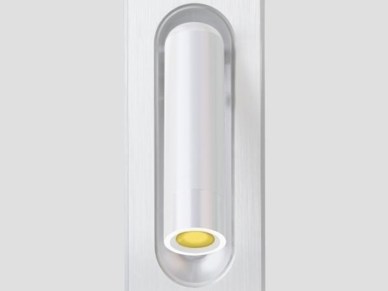 Απλίκα τοίχου χωνευτή led λευκή αλουμινίου 17x6 εκ