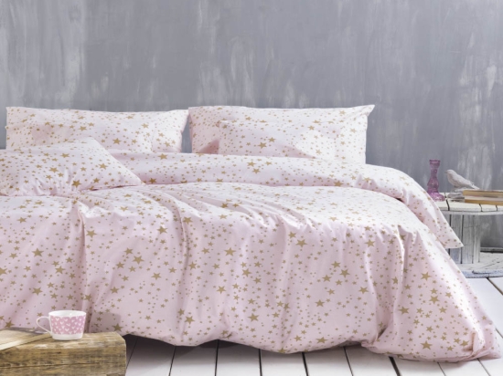 Estella σετ σεντόνια υπέρδιπλα diva με λάστιχο ροζ 165x205 συν 25 εκ
