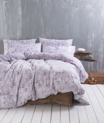 Mayfair λιλά σετ παπλωματοθήκη φανελένια 160x250 εκ