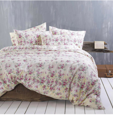 Mayfair ροζ σετ παπλωματοθήκη φανελένια 160x250 εκ