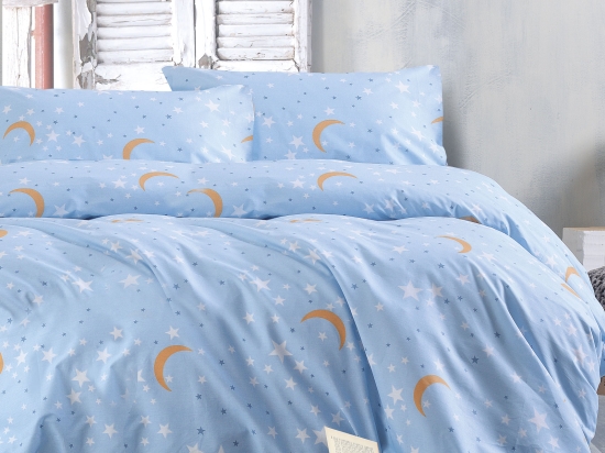 Moonlight μπλε σετ παπλωματοθήκη diva υπέρδιπλη 220x250 εκ