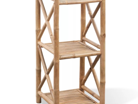 Ραφιέρα τετράγωνη από μπαμπού 35x35x81 εκ