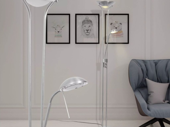 Φωτιστικό Δαπέδου LED 23 W με Dimmer με Κωνικό Καπέλο