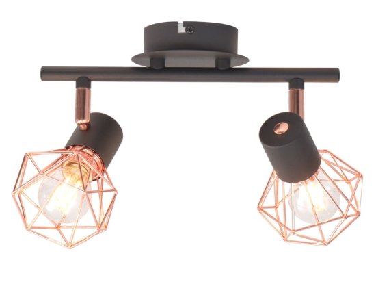  Φωτιστικό Σποτ Ράγα με 2 Λαμπτήρες LED Filament 8 W