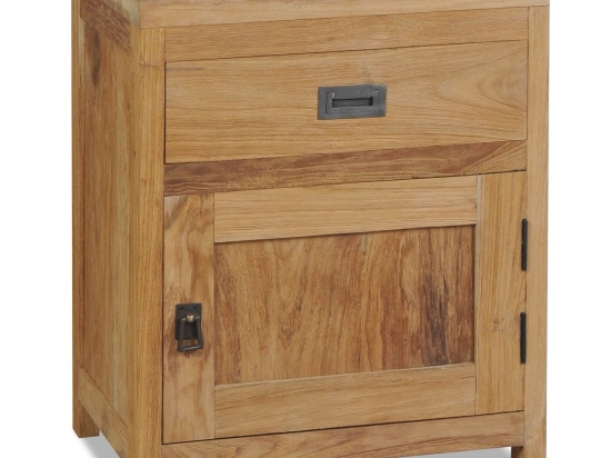 Κομοδίνο από μασίφ ξύλο teak 40x30x50 εκ