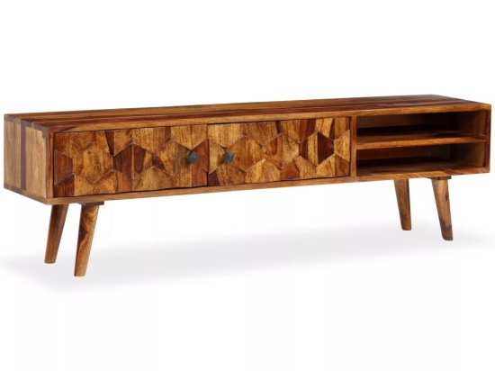 Έπιπλο τηλεόρασης από μασίφ ξύλο sheesham 140x30x40 εκ