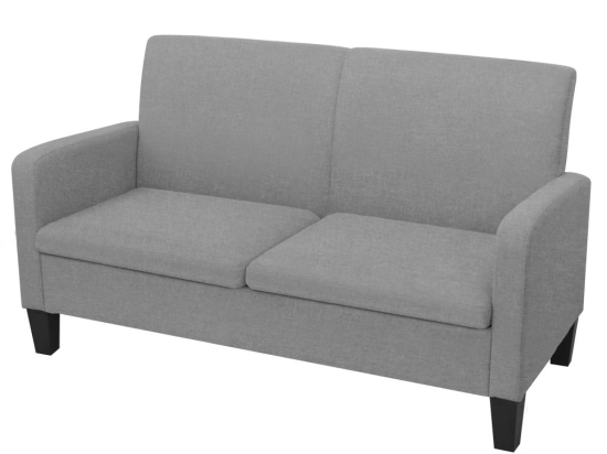 Καναπές διθέσιος ανοιχτό γκρι 135x65x76 εκ