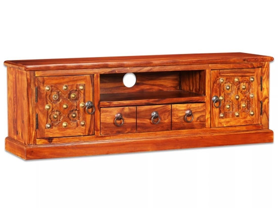 Έπιπλο τηλεόρασης από μασίφ ξύλο sheesham 120x30x40 εκ