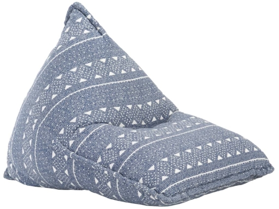 Πουφ πολυθρόνα patchwork υφασμάτινο σε indigo απόχρωση 72x95x70 εκ