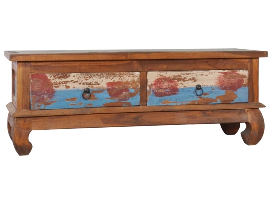 Έπιπλο τηλεόρασης από ανακυκλωμένο ξύλο teak 110x35x40 εκ